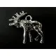 Silberfarbener Hirschanhänger Trachtenanhänger ca. 23x22mm Schmuckanhänger - Schmuckzubehör - Leisure-Beads DIY