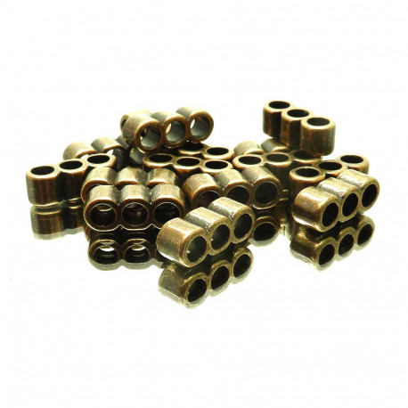 Leisure-Beads - 1x bronzefarben Bandverbinder Innen 3mm 13x4,5mm - Schmuckzubehör