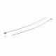 4 Edelstahl Nietstifte 40mm silberfarben Schmuckdraht mit rundem Kopf - Edelstahl Schmuckzubehör - Leisure-Beads DIY