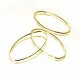 2x blaßgoldfarben Ring 13x7mm x 1mm oval geschlossen - Schmuckzubehör - Leisure-Beads DIY