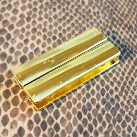 Leisure-Beads - 1x Magnetverschluss II. WAHL Innen 39x4mm 39x19x7mm goldfarben - Schmuckzubehör