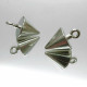 Silberfarbener Anhänger 15x10mm Kegelform - Schmuckzubehör