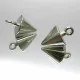 Silberfarbener Anhänger 15x10mm Kegelform - Schmuckzubehör - Leisure-Beads DIY
