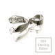1x Sterling Silber Collierschlaufe 13x4mm Haken für Anhänger 925 Silber - 925 Schmuckzubehör Collierschlaufe