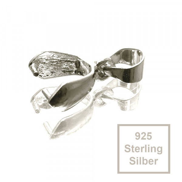 1x 925er Collierschlaufe 14x5mm Sterling Silber Anhängerhaken - Schmuckzubehör - Leisure-Beads DIY