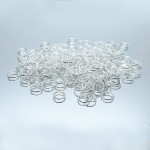 1000x Biegering 6mm x 0,7mm rund versilberte Binderinge - Schmuckzubehör