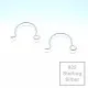 2x 925er Ohrhaken 14x9mm Ohrringe Sterling Silber - Schmuckzubehör aus 925 Silber - Leisure-Beads DIY