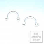 2x 925er Ohrhaken 14x9mm Ohrringe Sterling Silber - Schmuckzubehör