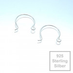 2x 925er Ohrhaken 13x12mm Ohrringe Sterling Silber - Schmuckzubehör