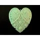 Herz Anhänger ca. 50x45mm Resin elfenbeifarben Schmuckanhänger - Schmuckzubehör - Leisure-Beads DIY