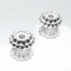 2x hellsilberfarben Metallperlen 7x4mm Rondelle Spacer - Schmuckzubehör