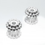 2x hellsilberfarben Metallperlen 7x4mm Rondelle Spacer - Schmuckzubehör