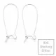 2x Sterling Silber Brisuren 36,5x15mm hellsilberfarben 925er Ohrhaken Ohrringe - Schmuckzubehör aus 925 Silber - Leisure-Beads DIY