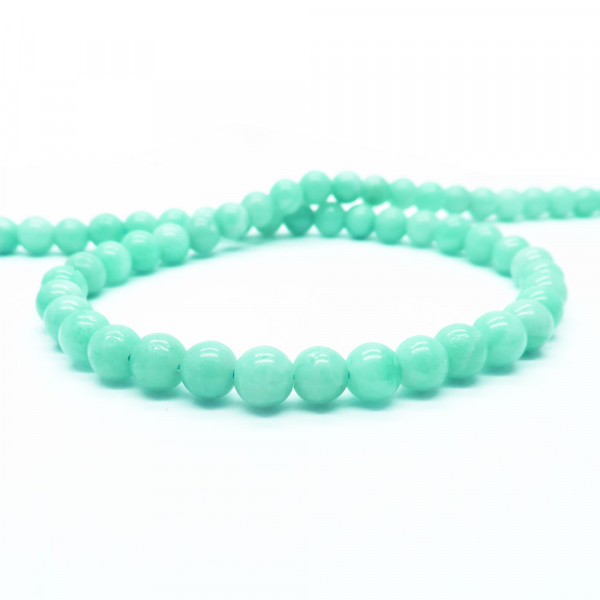 5x Amazonit mintgrün 6mm Perle Natursteinperlen - Schmuckzubehör - Leisure-Beads DIY