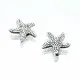 Seestern silberfarben 14x4mm Metallperlen Spacer - Schmuckzubehör Metallperle - Leisure-Beads DIY