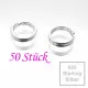 50x 925er Spaltring 5mm x 1,2mm Sterling Silber rund Binderinge - Schmuckzubehör - Leisure-Beads DIY