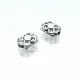 2x rechteckige Metallperle 6,5x9x4mm silberfarben Spacer - Schmuckzubehör - Leisure-Beads DIY
