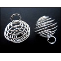 2x hellsilberfarbene Spirale Schmuckanhänger 29x24mm - Schmuckzubehör