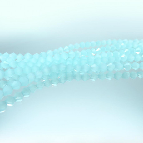 Leisure-Beads - 125 türkis Glasperlen 3mm Bicone - Schmuckzubehör Glasperlen