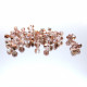 100 rosegoldfarbene Glasperlen 3mm - Schmuckzubehör Bicone Glasperlen
