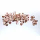 100 rosegoldfarbene Glasperlen 3mm - Schmuckzubehör Bicone Glasperlen - Leisure-Beads DIY