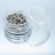 Silberfarbene Quetschröhrchen 2x2mm Crimp Beads im Döschen - Schmuckzubehör