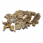 40 bronzefarbene Blatt Schmuckanhänger - Schmuckzubehör