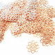 100x rosegoldfarbener Anhänger 14mm filigran - Schmuckzubehör