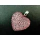 Rosa Herz Anhänger ca. 25x21mm Strassherz Schmuckanhänger - Schmuckzubehör - Leisure-Beads DIY