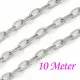10m Edelstahl Kette 4,5x2,5mm silberfarbene Schmuckkette ovale Gliederkette - Edelstahl Schmuckzubehör - Leisure-Beads DIY