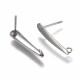 2x Edelstahl Ohrstecker 20x4mm mit Öse - Schmuckzubehör Ohrringe