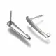 2x Edelstahl Ohrstecker 20x4mm mit Öse - Schmuckzubehör Ohrringe - Leisure-Beads DIY