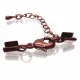 1x kupferfarben Klemmverschluss 36x4mm Endkappe mit Karabiner - Schmuckzubehör Endkappe - Leisure-Beads DIY