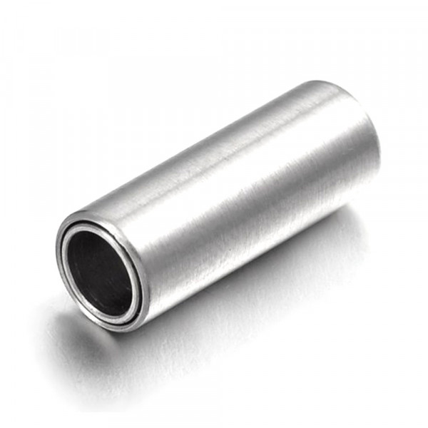 1x Edelstahl Magnetverschluss Innen 4mm 16,6x6mm matt silberfarben - Schmuckzubehör - Leisure-Beads DIY