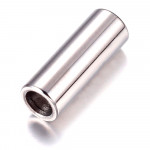 1x Edelstahl Magnetverschluss Innen 4mm 16,6x6mm glatt silberfarben - Schmuckzubehör