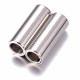 1x Edelstahl Magnetverschluss Innen 4mm 16,6x6mm glatt silberfarben - Edelstahl Schmuckzubehör