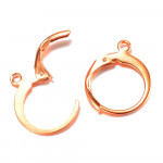 1 Paar rosegoldfarbene Edelstahl Brisuren 14,5x12,5mm - Schmuckzubehör Ohrringe