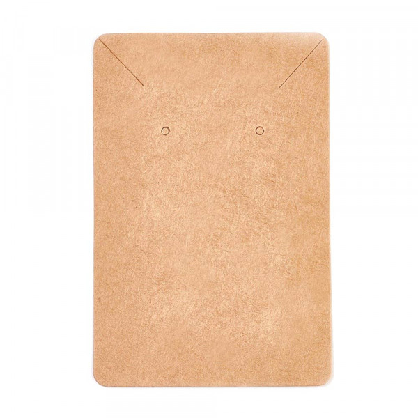 20 Schmuckkarten für Halsketten 60x90mm braun Papier ohne Schrift - Schmuckzubehör - Leisure-Beads DIY