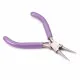 Rundzange / Spitzzange 12cm fliederfarben - Schmuckzubehör Schmuckwerkzeug - Leisure-Beads DIY