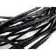 1m Lederschnur 5mm Schwarz Kunstlederkordel für Lederhalsband geflochtene Lederkordel - Schmuckzubehör - Leisure-Beads DIY