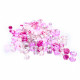 145x Glasperlen 4x3mm Perlenmix mit rosa und pink - Schmuckzubehör