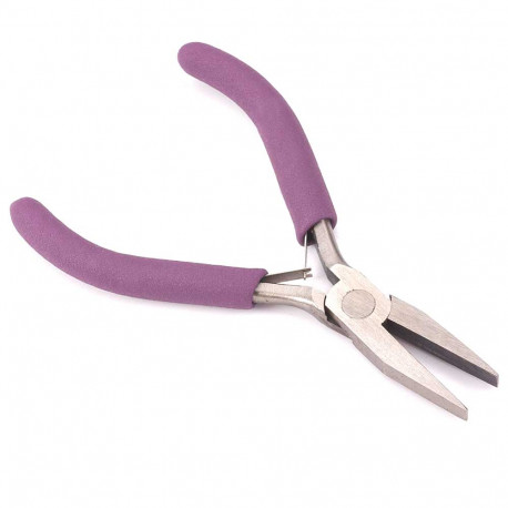 Leisure-Beads - Bastel-Flachzange mit glattem Profil in fliederfarben - Schmuckzubehör Schmuckwerkzeug