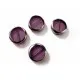 4x lila Fensterperle 14mm rund mit Silberrahmen Kristallglas - Leisure-Beads DIY