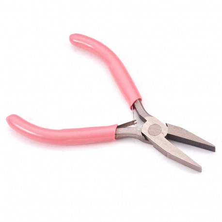 Leisure-Beads - Flachzange mit glattem Profil 12cm in rosa - Schmuckzubehör Schmuckwerkzeug