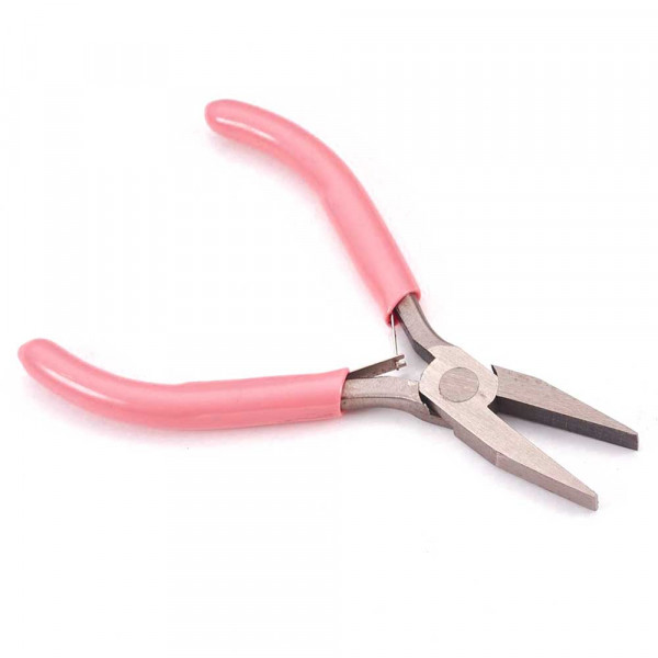 Flachzange mit glattem Profil 12cm in rosa - Schmuckzubehör Schmuckwerkzeug - Leisure-Beads DIY