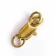 1x schlichter goldfarben Karabinerhaken 6x12x3mm goldfarbener Schmuckverschluss - Schmuckzubehör - Leisure-Beads DIY