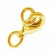 1x goldfarben Karabinerhaken 9,5mm mit Biegeringen glatt Schmuckverschluss - Schmuckzubehör - Leisure-Beads DIY