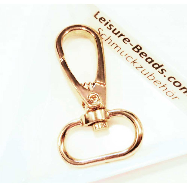 1x KC-Goldfarbener Karabinerhaken 41,3x25mm Schmuckverschluss - Schmuckzubehör - Leisure-Beads DIY