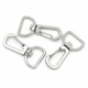 1x silber Karabinerhaken 40x21x7,7mm mit Wirbel - Schmuckzubehör