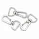 1x silber Karabinerhaken 40x21x7,7mm mit Wirbel - Schmuckzubehör - Leisure-Beads DIY